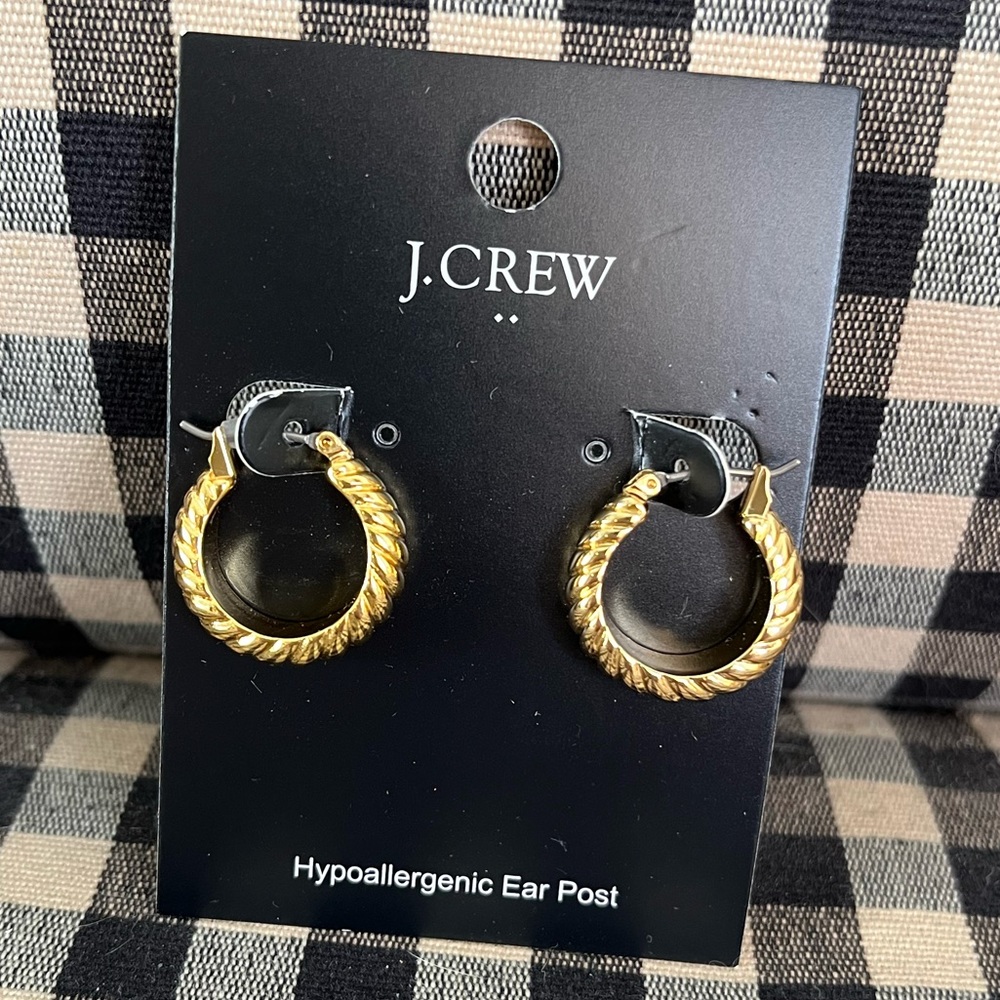 JCrew Gold Toned Hoop Earrings